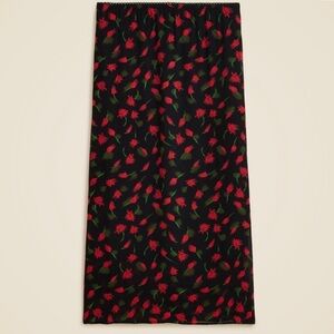 J. Crew Chiffon Floral Slip Midi Skirt